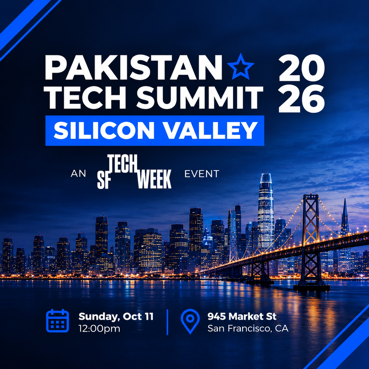 Pakistan Tech Summit 2026 Silicon Valley poster